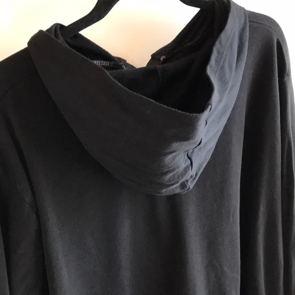 Essentials Sz 4X hoodie zip front Y2K graphic roses Butterflies crystals black - Picture 9 of 14